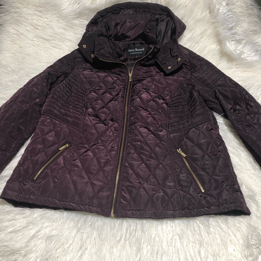 NEW JACKET JASON MAXWELL EGGPLANT XL